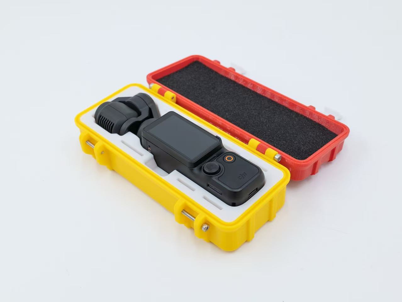 Protective box for the DJI Pocket 3 - Red and Yellow