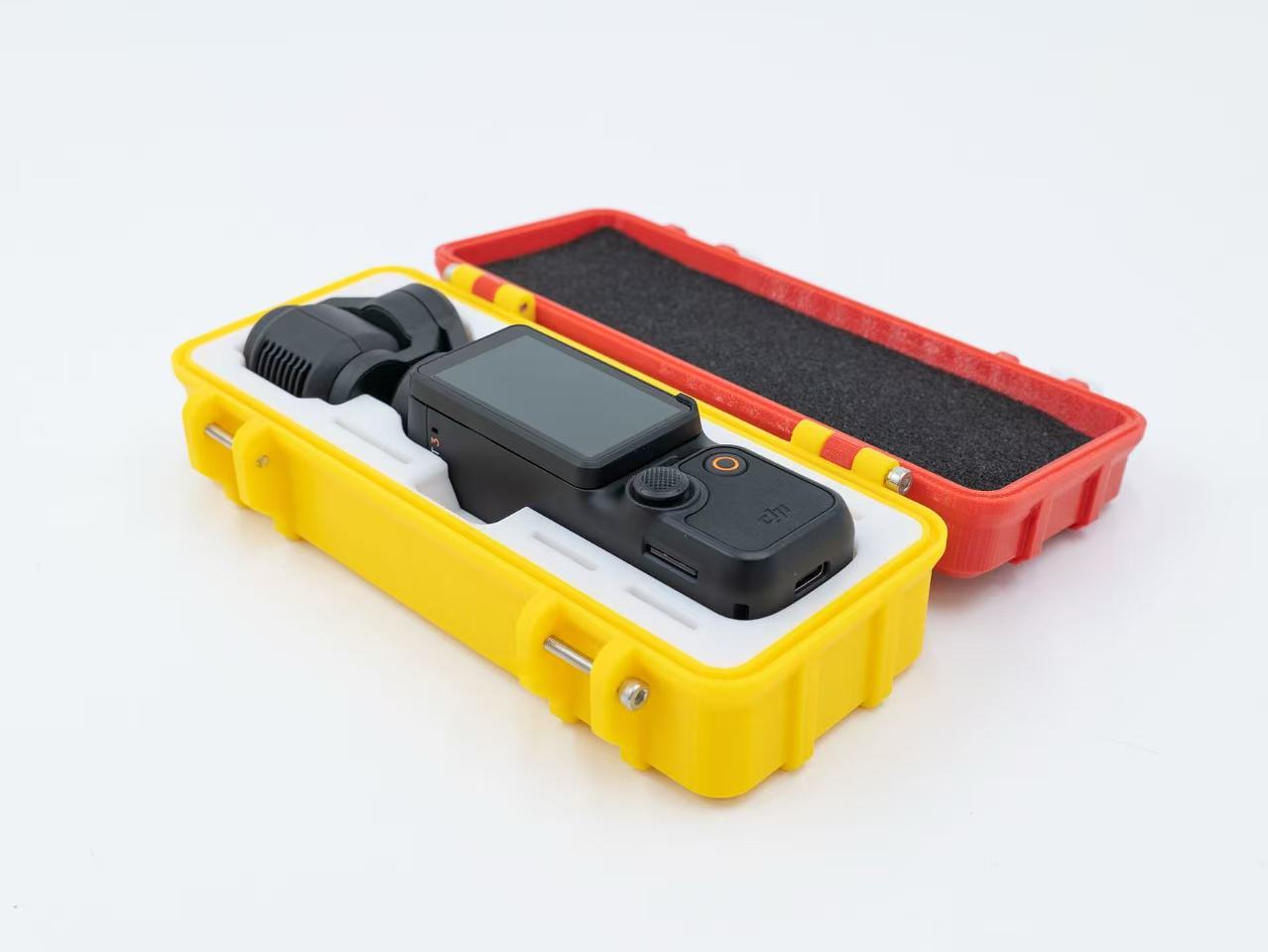 Protective box for the DJI Pocket 3 - Red and Yellow