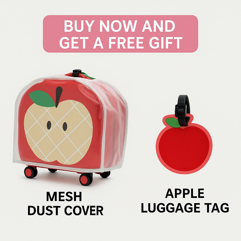 Apple-Themed Kids' Luggage
