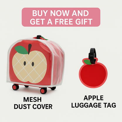 Apple-Themed Kids' Luggage
