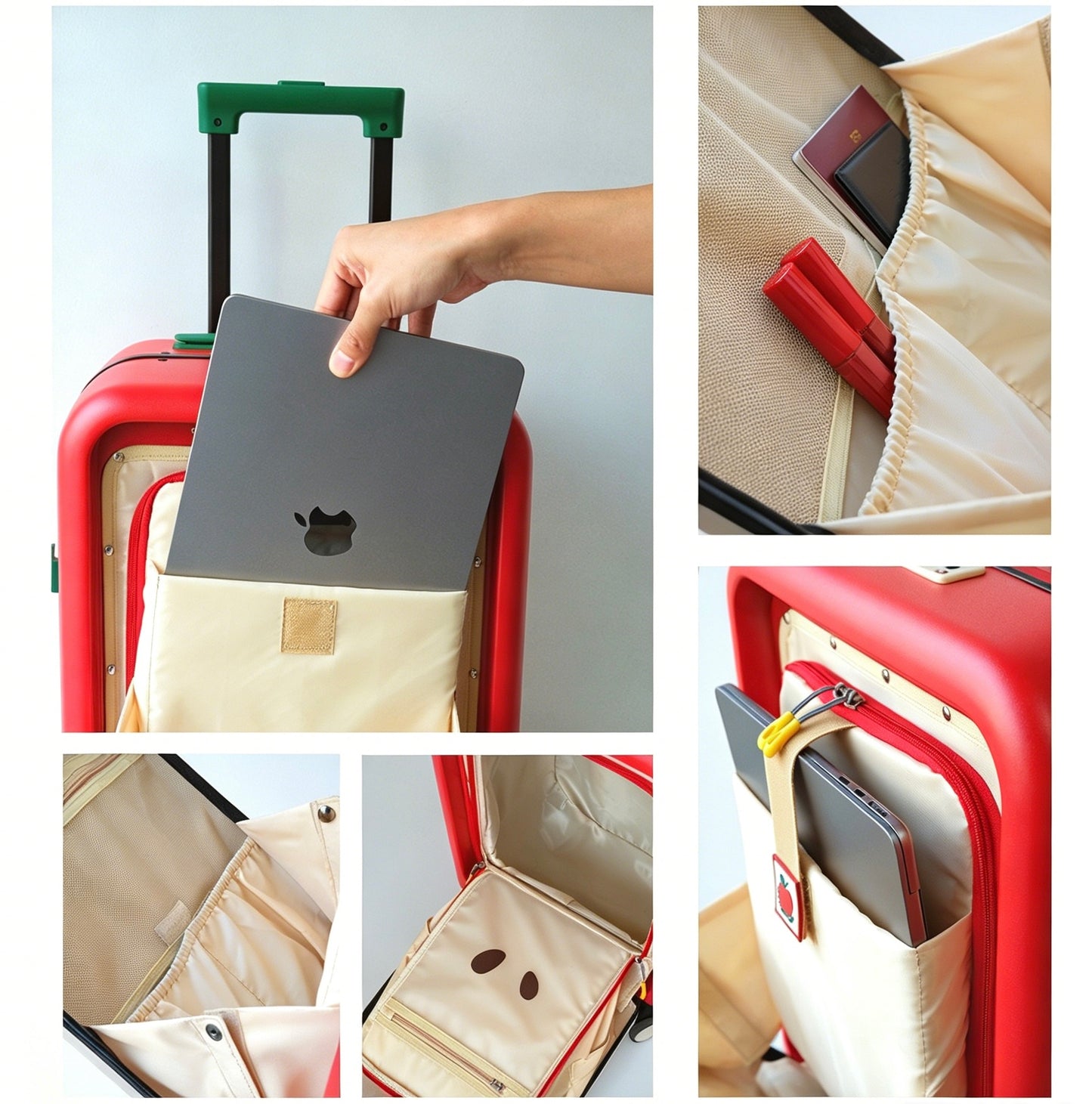 Exclusive New Design Aluminum Front Opening Carry On Apple Luggage With Laptop Pocket