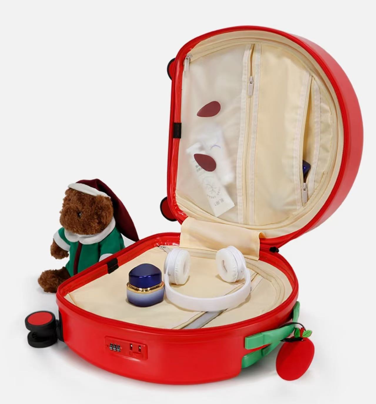 Apple-Themed Kids' Luggage