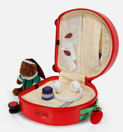 Apple-Themed Kids' Luggage