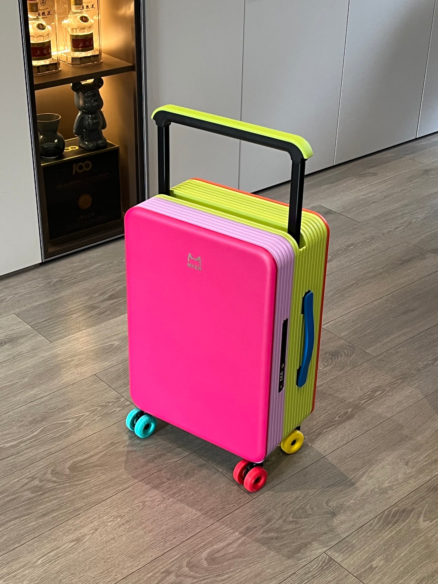Color Block Design Suitcase