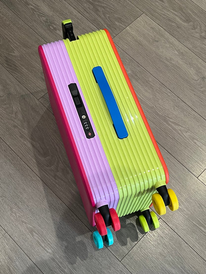 Color Block Design Suitcase