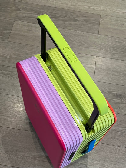 Color Block Design Suitcase