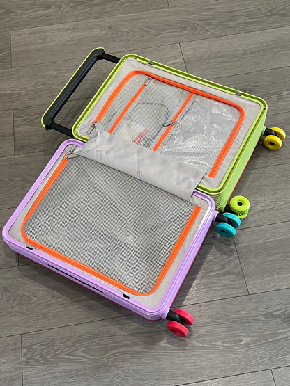 Color Block Design Suitcase