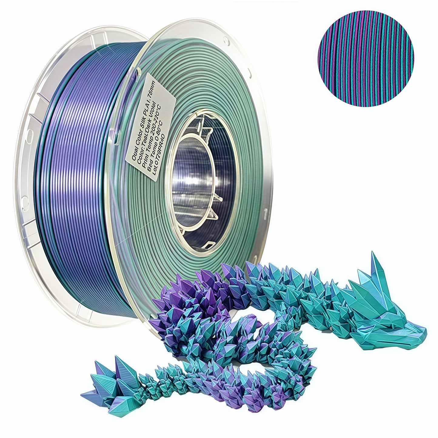 Chameleon Silk Two-Tone PLA Filament For 3D Printing