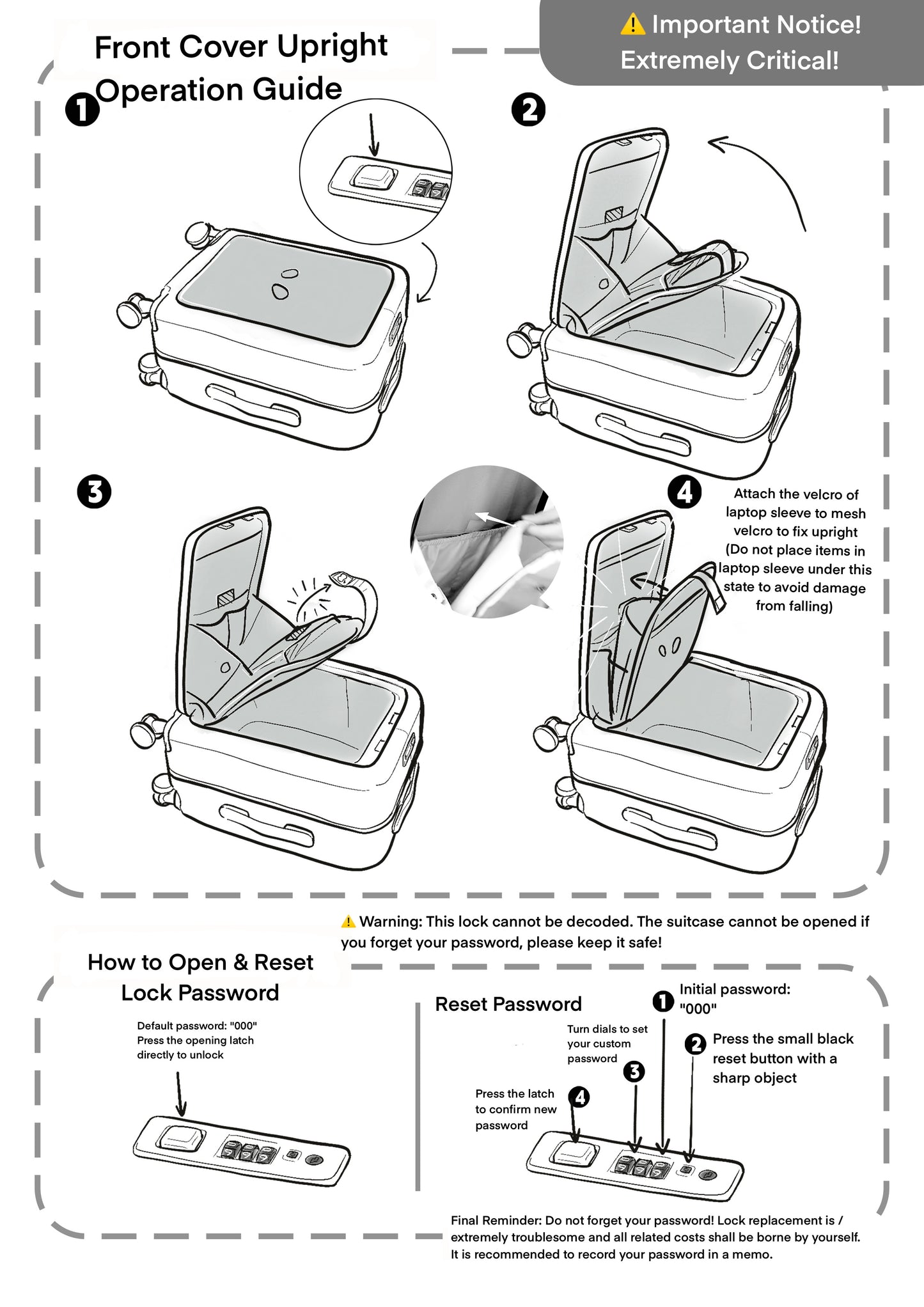 Exclusive New Design Aluminum Front Opening Carry On Apple Luggage With Laptop Pocket