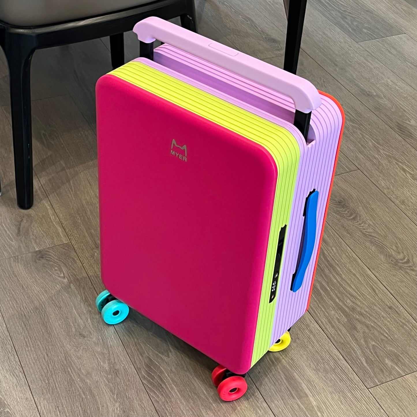 Color Block Design Suitcase
